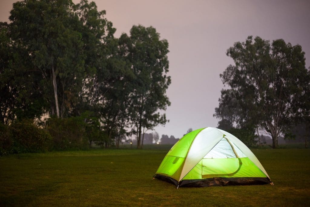 Camping Tent at night